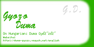 gyozo duma business card